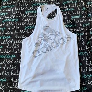 White adidas tank top